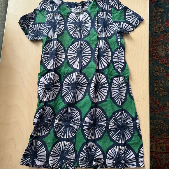 Marimekko Green and Black Patterned Dress
